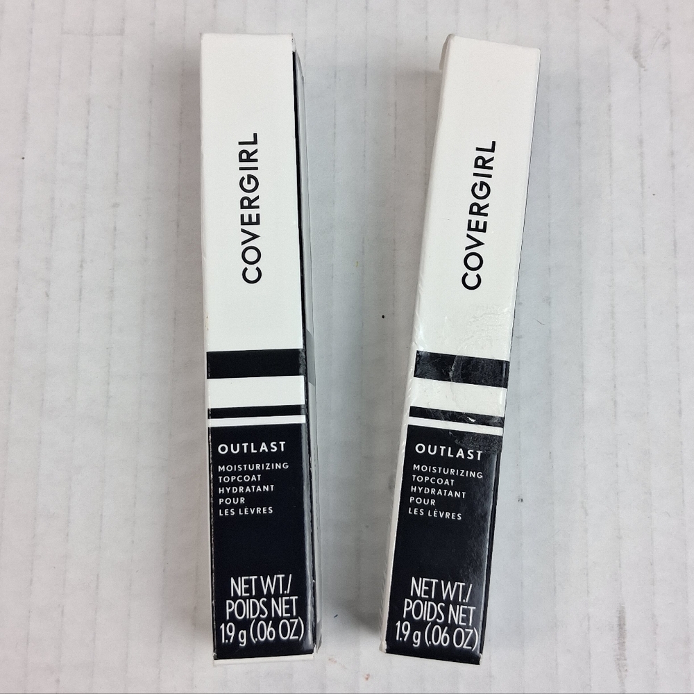 Covergirl Outlast Moisturizing Topcoat Lipstick. Lot Of 2